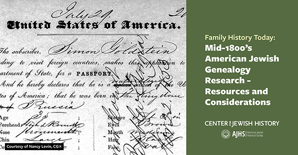 Family History Today: Mid-18th Century American Jewish Genealogy Research - Resources and Considerations