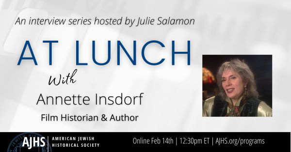 At Lunch with Annette Insdorf – Live on Zoom